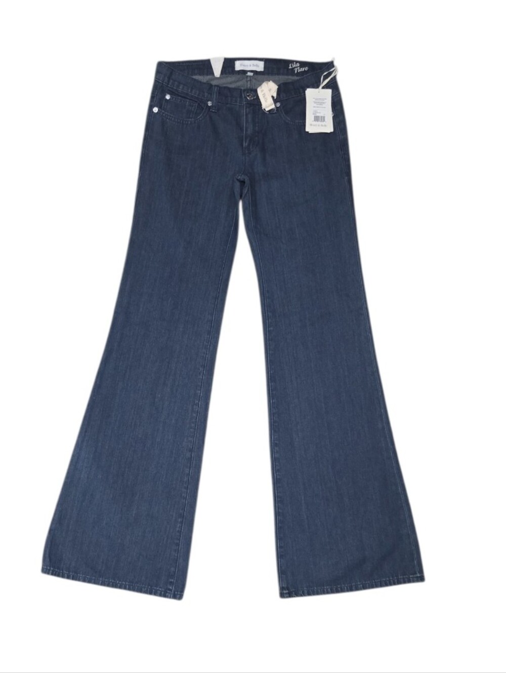 Henry & Belle Lila Flare Jeans NWT Dark Indigo Bell Bottom Size 27